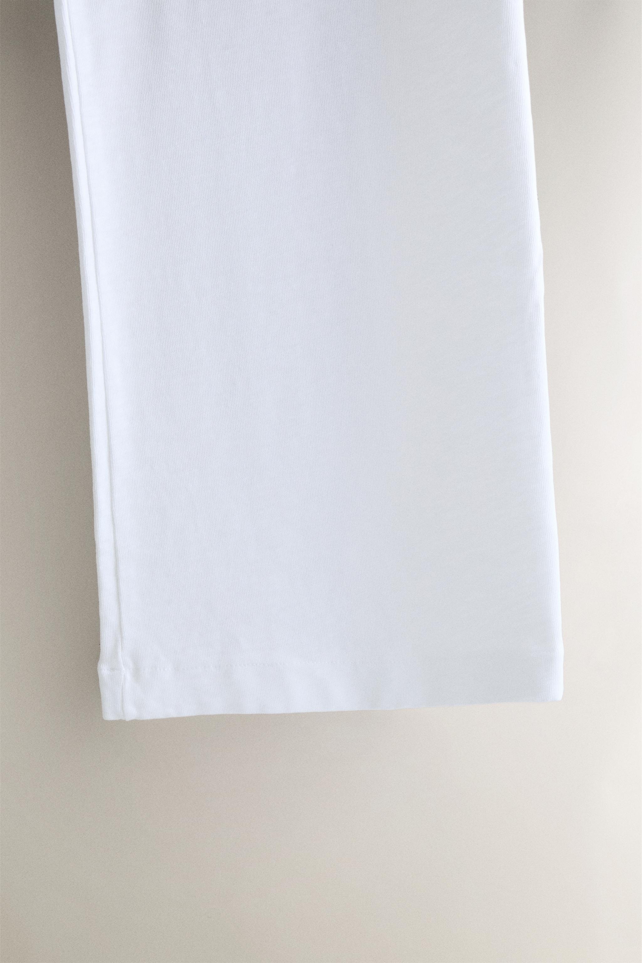 WIDE-LEG COTTON TROUSERS